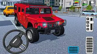 New Master Parking-School: Red Hummer H1 auto-park missions 😍 new simulator game - android gameplay