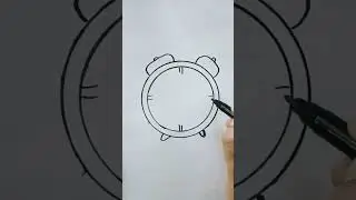 Clock || drawing tutorial for children #drawingtutorial #drawingforkids