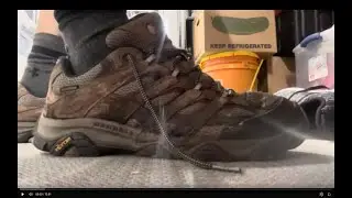 Abusing My Merrell Shoes At My Storage Unit By Using The Shoelaces As Cutting Instrument!