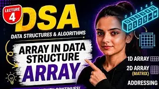 Arrays in Data Structure | Complete Explanation with Code | DSA Lecture 4 | 
