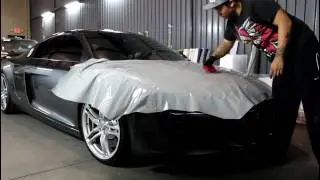Audi R8 speed vinyl wrap full color change