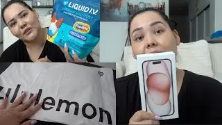 Liquid IV Haul, Lululemon SmoothCover First Impression, and my new iphone 15!