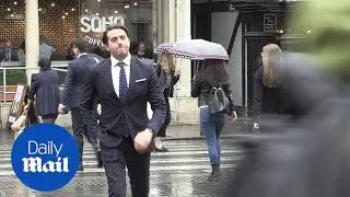 Marcus Ball arrives at Royal Courts of Justice for Boris Johnson case