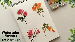 Simple Watercolor Flower Painting | Perfect for Absolute Beginners.