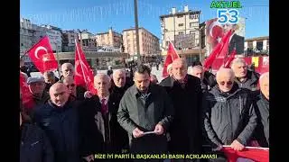 Rize İyi Parti&rsquo;den Protesto eylemi ,T&uuml;rk Bayrağına İnen kirli Eller Kırılacaktır