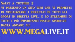 Calcio in streaming tutto lo sport con risultati in diretta STREAMING CALCIO su MegaLive.it