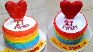 RAINBOW CAKE||Easy1.5kg🌈 🎂Recipe in Tamil||No Oven 🌈🎂😋