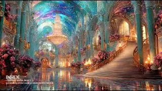 Inside a Celestial Crystal Palace | Most Beautiful Fantasy Garden & Golden Architecture in 4K