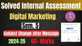 DU SOL DU SOL Digital Marketing| Solved Internal Assessment|Sem 5th|2024-25|
