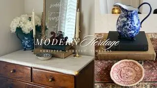 Thrifted Vintage Modern Heritage Decor | Entryway Decor