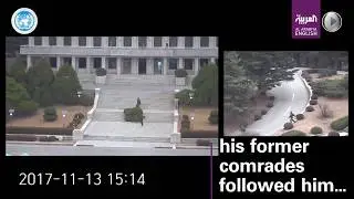Dramatic footage of a North Korean soldier's defection