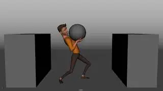 Heavy ball lift and transfer animation