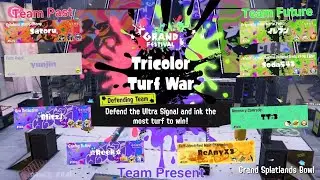 Splatoon 3 Grand Festival - Tricolor - Grand Splatlands Bowl - Past vs Present vs Future - Gameplay
