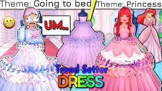 Wearing The TRENDSETTER Dress For EVERY THEME In DRESS TO IMPRESS! | ROBLOX Challenge