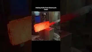 Make knife from motorcycle chain #amazing #forging #damascus #knife #knives #making #fyp