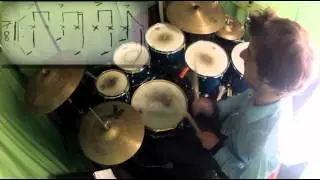 cours de batterie: EXERCICE 01 - 7/8 Tempo 100 (noire)