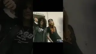 Slash & Axl Rose funny moment #slash #axlrose #gunsnroses #music #rock #viral