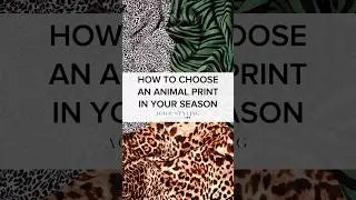 How to wear animal prints base on your #colorpalette 🐅🐆🐍 #color analysis #styleinspo