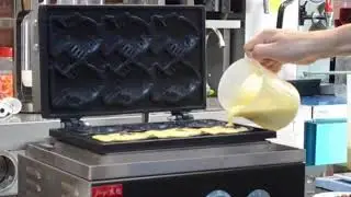 [MY KITCHEN] X116 Electric 6's Taiyaki Maker Machine Fish Shape Cake Snack Baker