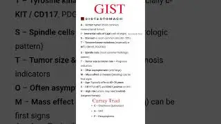 GIST #fmge2025 #fmgemotivation #damsdelhi #fmgesurgery #pyq #pyt #fmgeprep #mnemonic