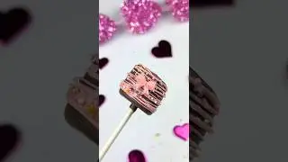 😍Easy chocolate marshmallow pop #chocolate #chocolatecovered #marshmallow #valentine #diy #sweet