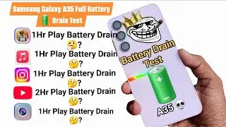 Samsung galaxy A35 Battery Drain Test ? full Battery Drain Test #Video /#subscribe 