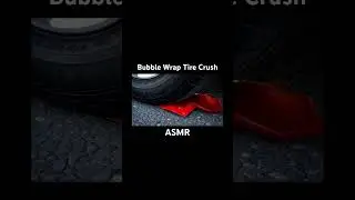 Bubble wrap tire crush #BubbleWrapASMR #TirePop #ShortsSatisfy