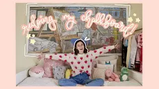 Redoing My Chalkboard Mural! | studio vlog