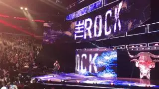 The Rock Surprises Monday Night Raw Crowd and Vince