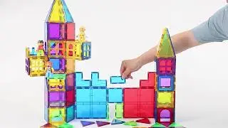 🏰 Castle & Car Built with Magnetic Tiles | Magplayer Build & Play!