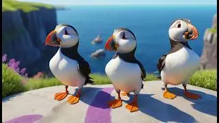 Five Little Puffins Flap Flap Flap | Arctic Bird Song & Counting Nursery Rhyme