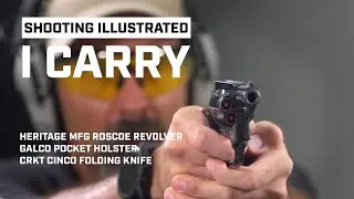 I Carry: Heritage Manufacturing Roscoe .38 Special Revolver in a Galco Holster with a CRKT knife.