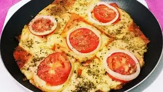 PIZZA DE ARROZ na Frigideira Pronta em Minutos