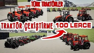 TRAKTÖR ÇEKİŞTİRME!! EN İYİSİ HANGİLERİ? | FARMING SIMULATOR 19 DA TÜRK TRAKTÖRLERİN SAVAŞI !!! :)