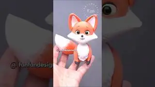 Make a Fox with fondant or soft air dry foam clay craft art tutorial