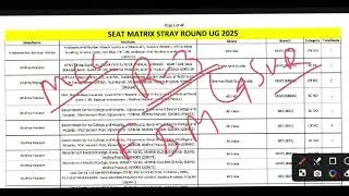 NEET UPDATE 🔥Stray Vacancy Round Final Seat Matrix Published |Big Announcement For Stray Round #neet