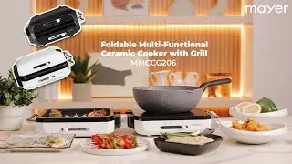 Mayer Foldable Multi-Functional Ceramic Cooker with Grill MMCCG206