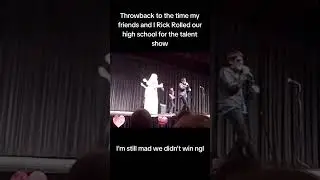Throwback from highschool #rickroll #theaterkids 