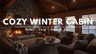 🔴 Cozy Winter Cabin Ambience 🔥 Fireplace & Smooth Jazz for Relax, Study & Sleep (LIVE)