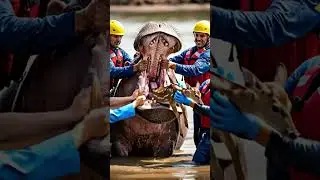 Brave Wildlife Rescue: Team Saves Baby Deer from Hippo&rsquo;s Jaws