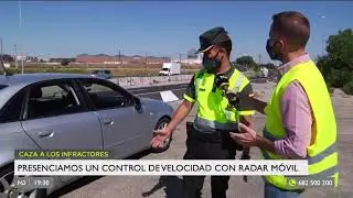 Control de velocidad por radar móvil en las carreteras, en 'Madrid Directo'