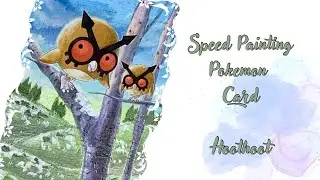 Re-Deck - Speed Painting - Pokemon Card - Hoothoot 🦉