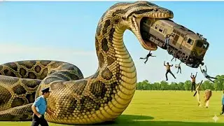 अजगर सांप ने village में लोगों को bhagaya |Python snake chased away people in the village #ajgr 