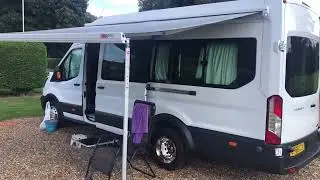 Ford Transit 460 minibus camper conversion. 1st trip
