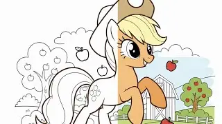 Applejack Coloring Fun | My Little Pony Kids Art Adventur