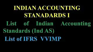 List of Indian Accounting standards | Ind As| 5th semseter Bcom Indian Accounting Standards 