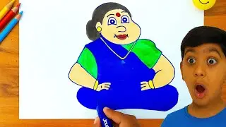 How to Draw an Indian Lady in Saree 👩&zwj;🦱 | Easy & Fun Drawing for Beginners | Step by Step Tutorial 