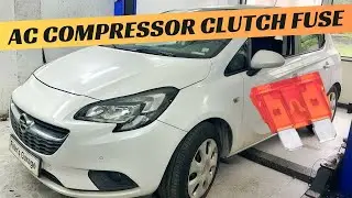Замена предохранителя реле муфты компрессора кондиционера Opel Corsa E