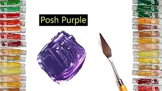 How To Make Posh Purple Color - Mixing Acrylic Colors