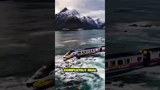 le seul train capable de traverser la mer #technology #building #man #train